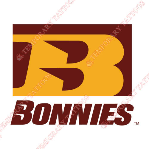 St. Bonaventure Bonnies Customize Temporary Tattoos Stickers NO.6321